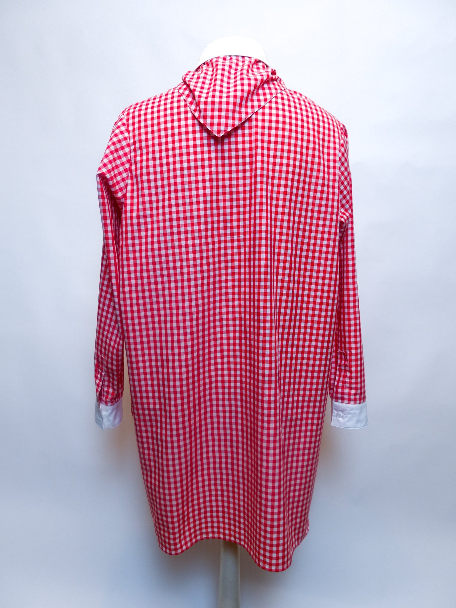 DRESS SHIRT IN RED CHECK WITH WHITE CONTRAST - MADE TO ORDER-menswear-A Child Of The Jago