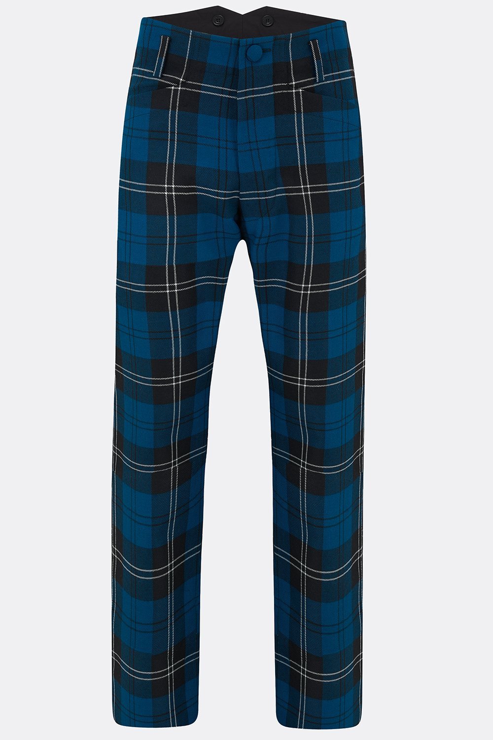 CAVALRY TROUSERS IN BLUE CHECK (made to order)-menswear-A Child Of The Jago