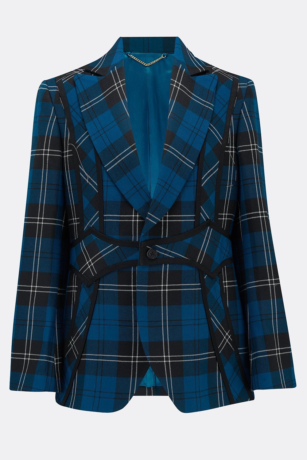 AITCH JACKET IN BLUE CHECK (made to order)-menswear-A Child Of The Jago