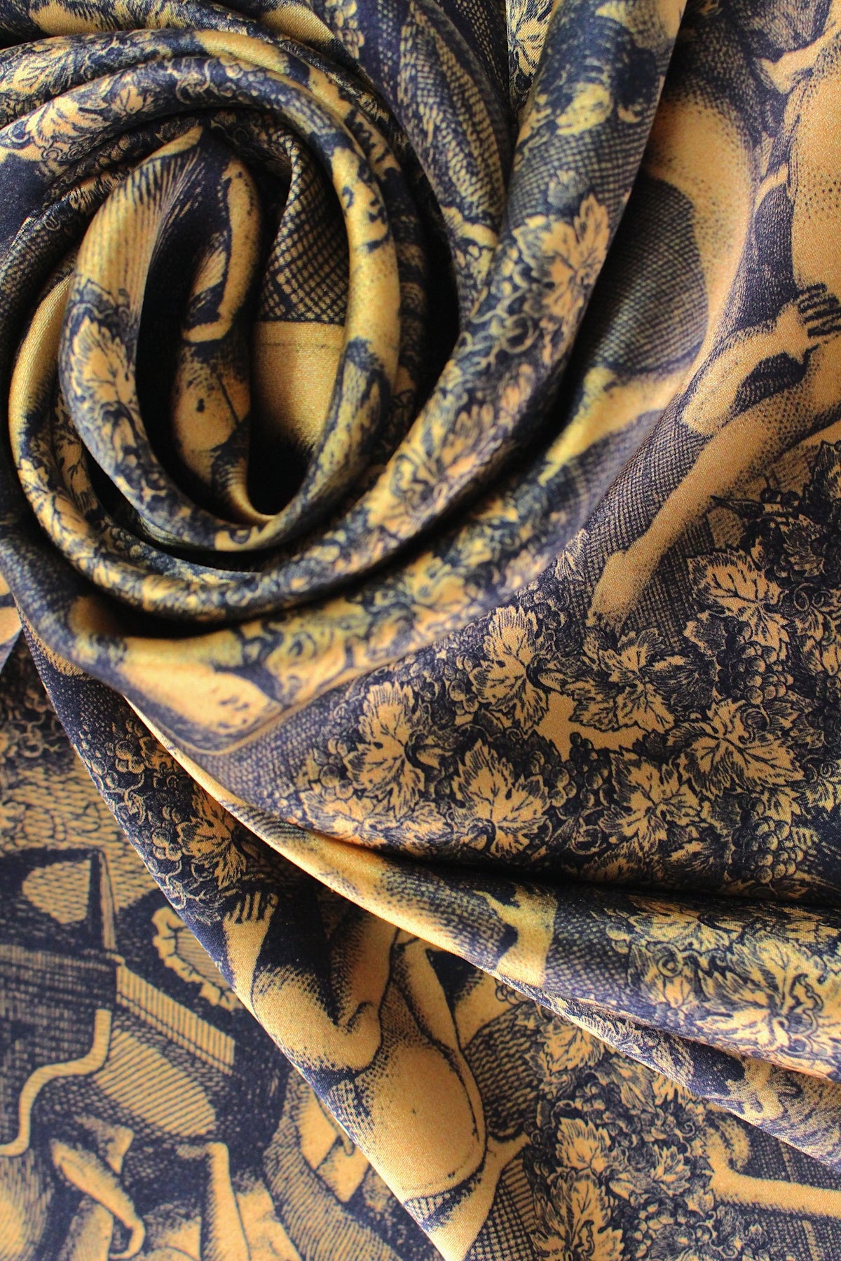 ARCADIA SCARF - GOLD SATIN SILK-accessories-A Child Of The Jago