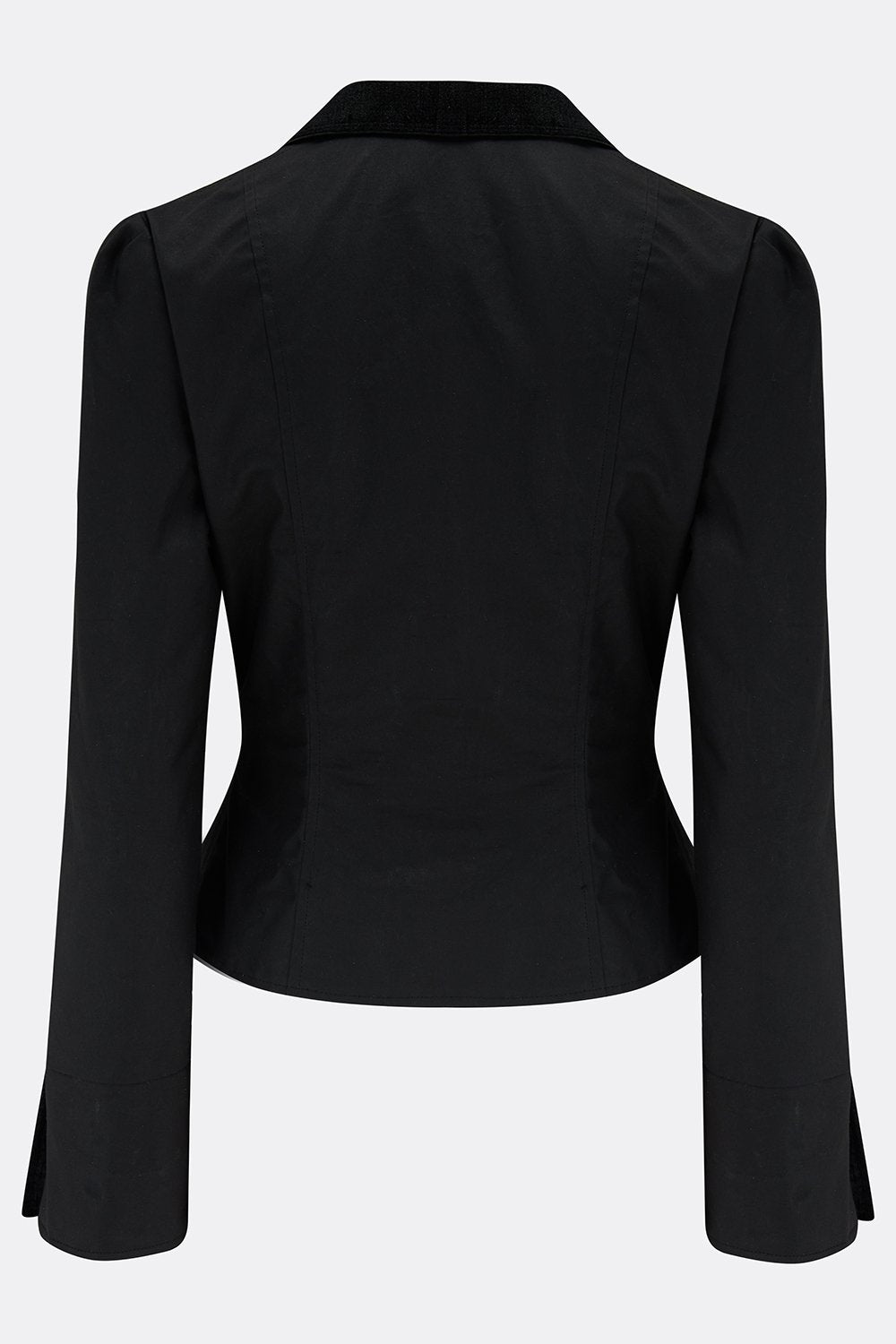 ARTEMIS JACKET IN BLACK WAX COTTON (made to order)-womenswear-A Child Of The Jago