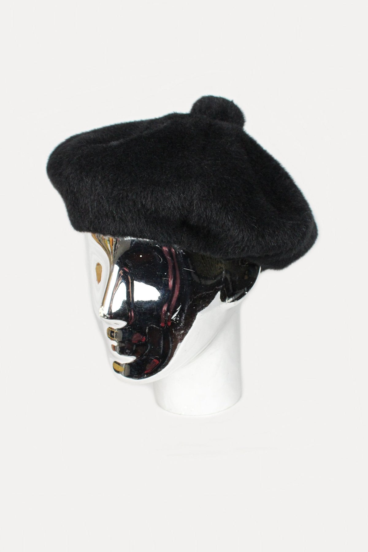 BERET IN BLACK ALPACA-hats-A Child Of The Jago