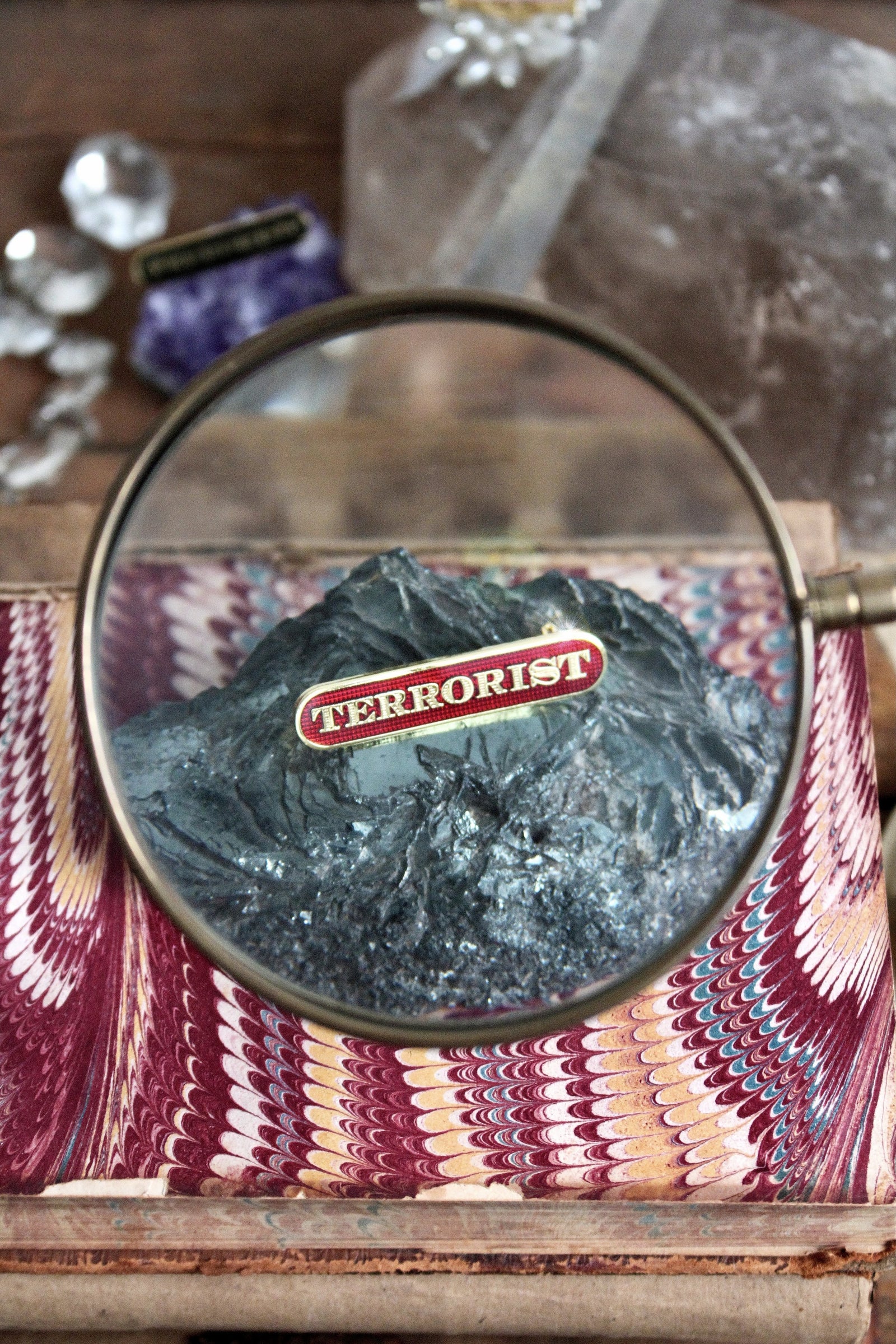 CLASSIC TERRORIST PIN - RED-accessories-A Child Of The Jago