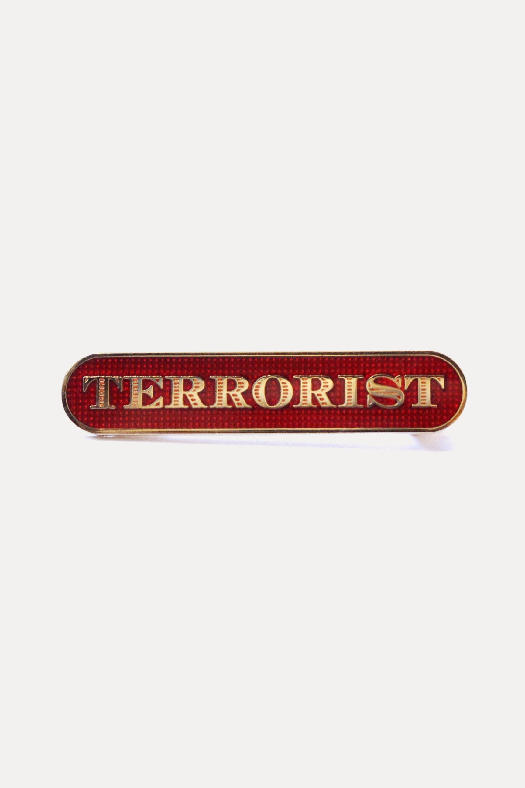 CLASSIC TERRORIST PIN - RED-accessories-A Child Of The Jago