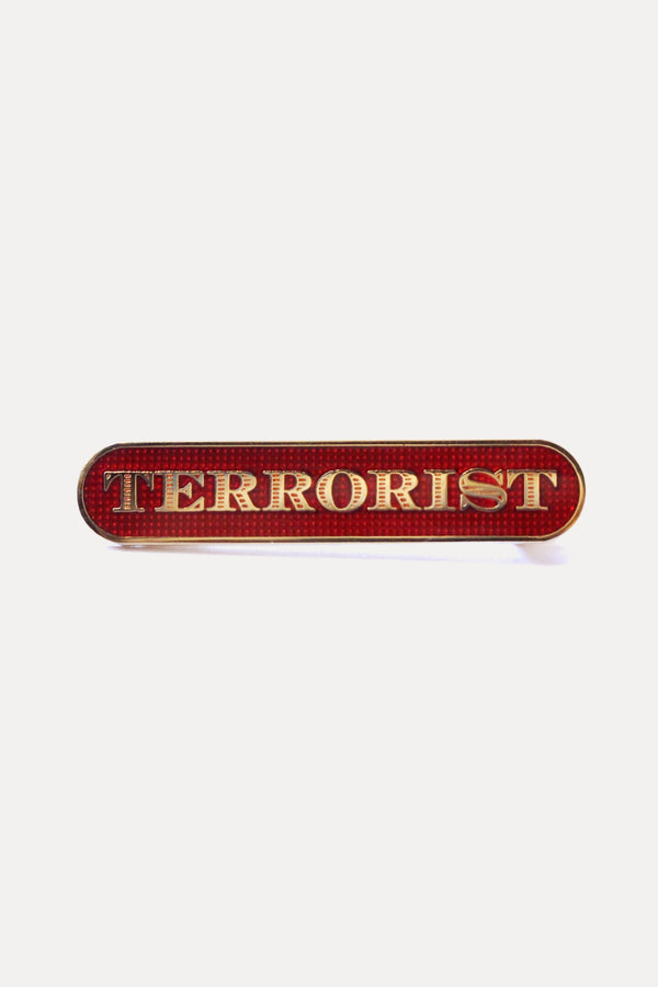 CLASSIC TERRORIST PIN - RED - A Child Of The Jago