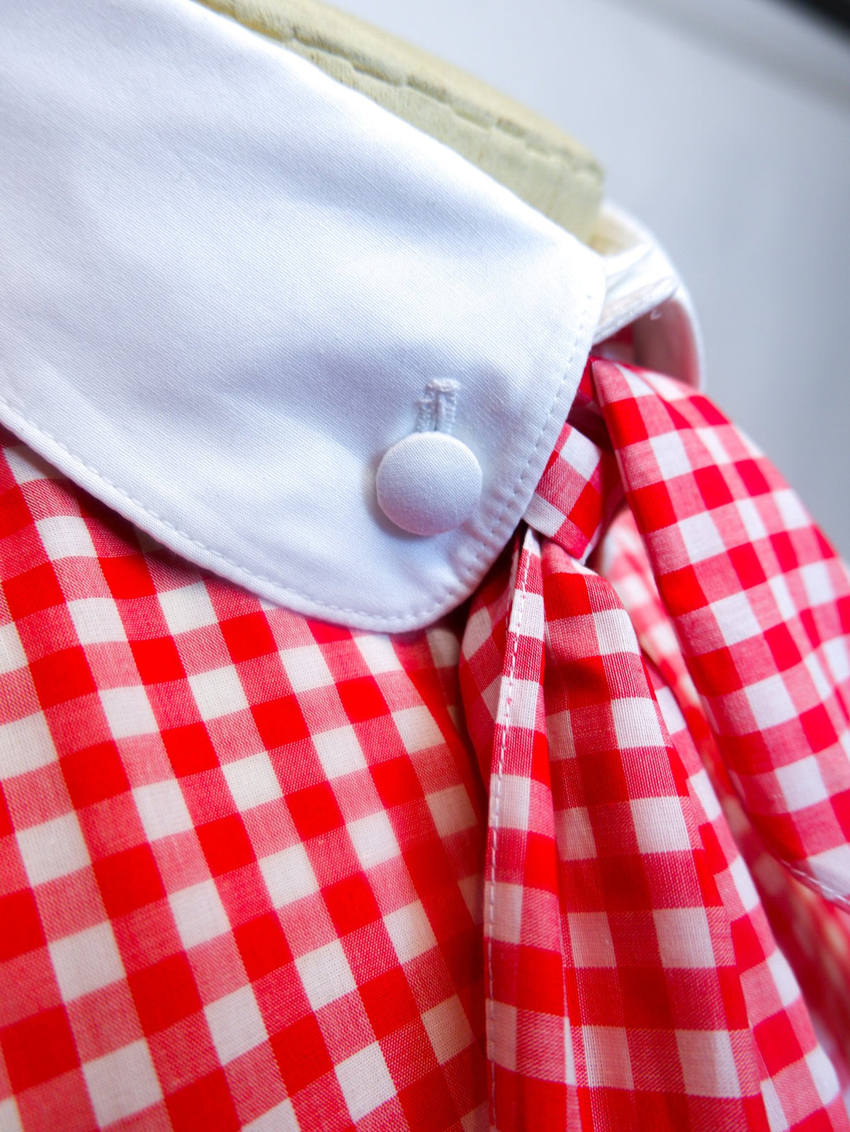 DRESS SHIRT IN RED CHECK WITH WHITE CONTRAST - MADE TO ORDER-menswear-A Child Of The Jago