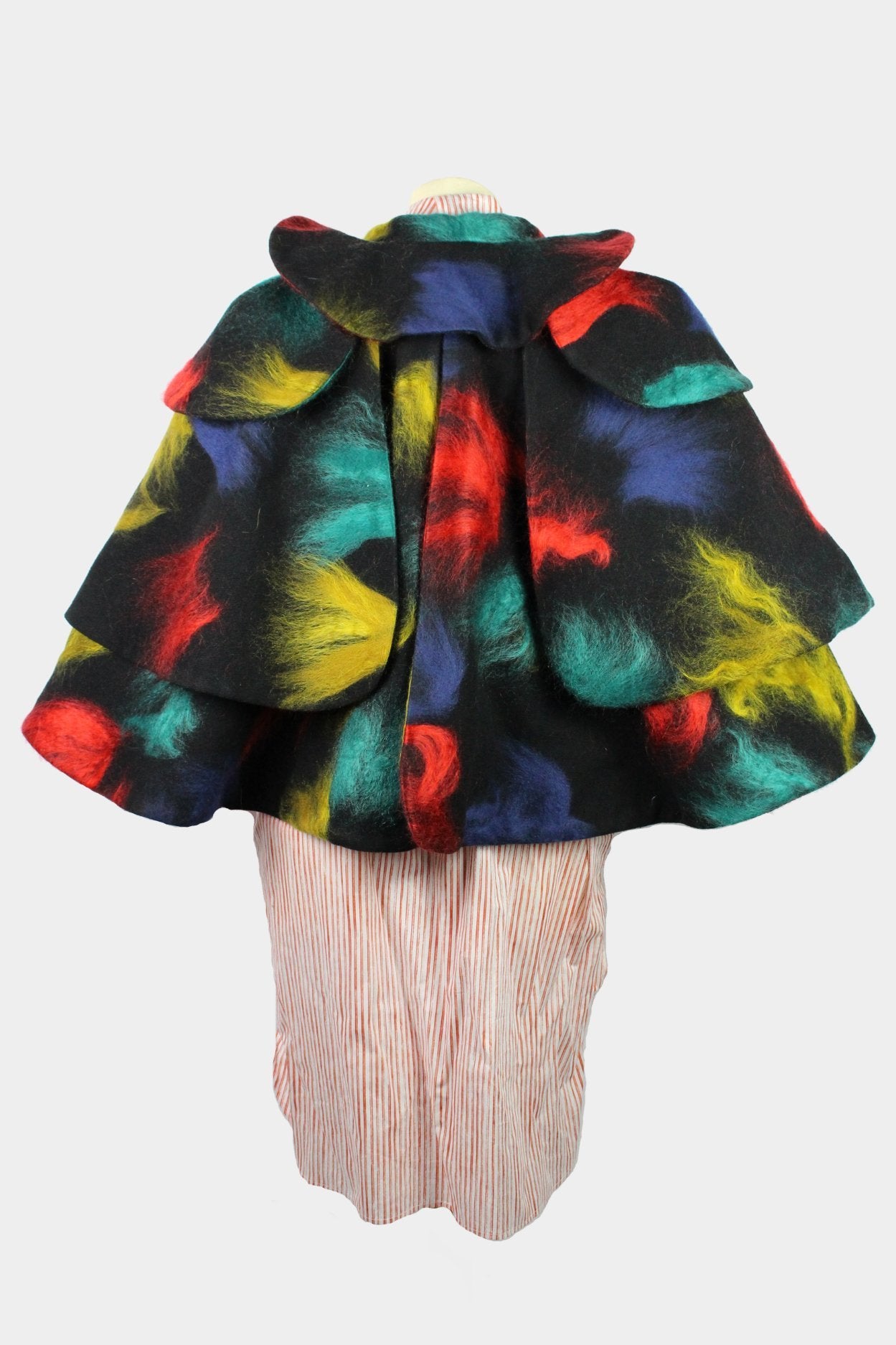 FANSHAWE CAPE IN BLACK WITH CONTRASTS-womenswear-A Child Of The Jago