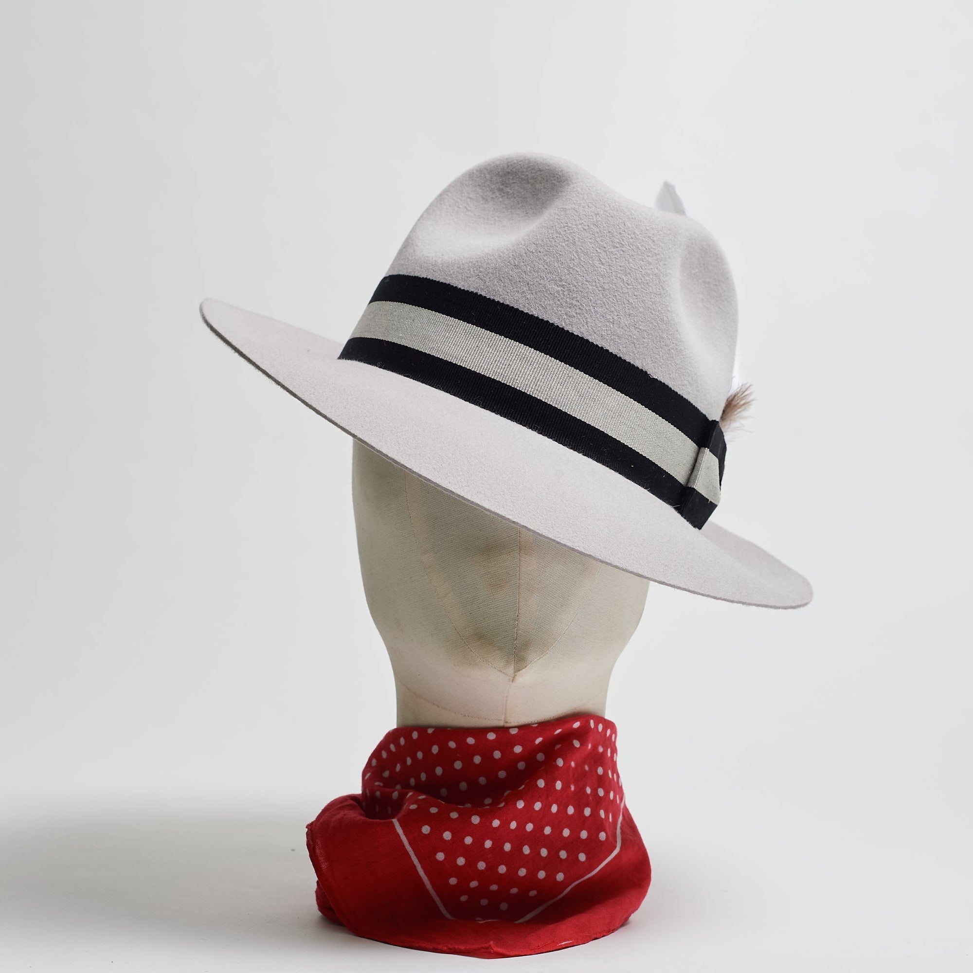 FEDORA - GUN SMOKE - SIZE S - SPECIAL RIBBON 2-hats-A Child Of The Jago