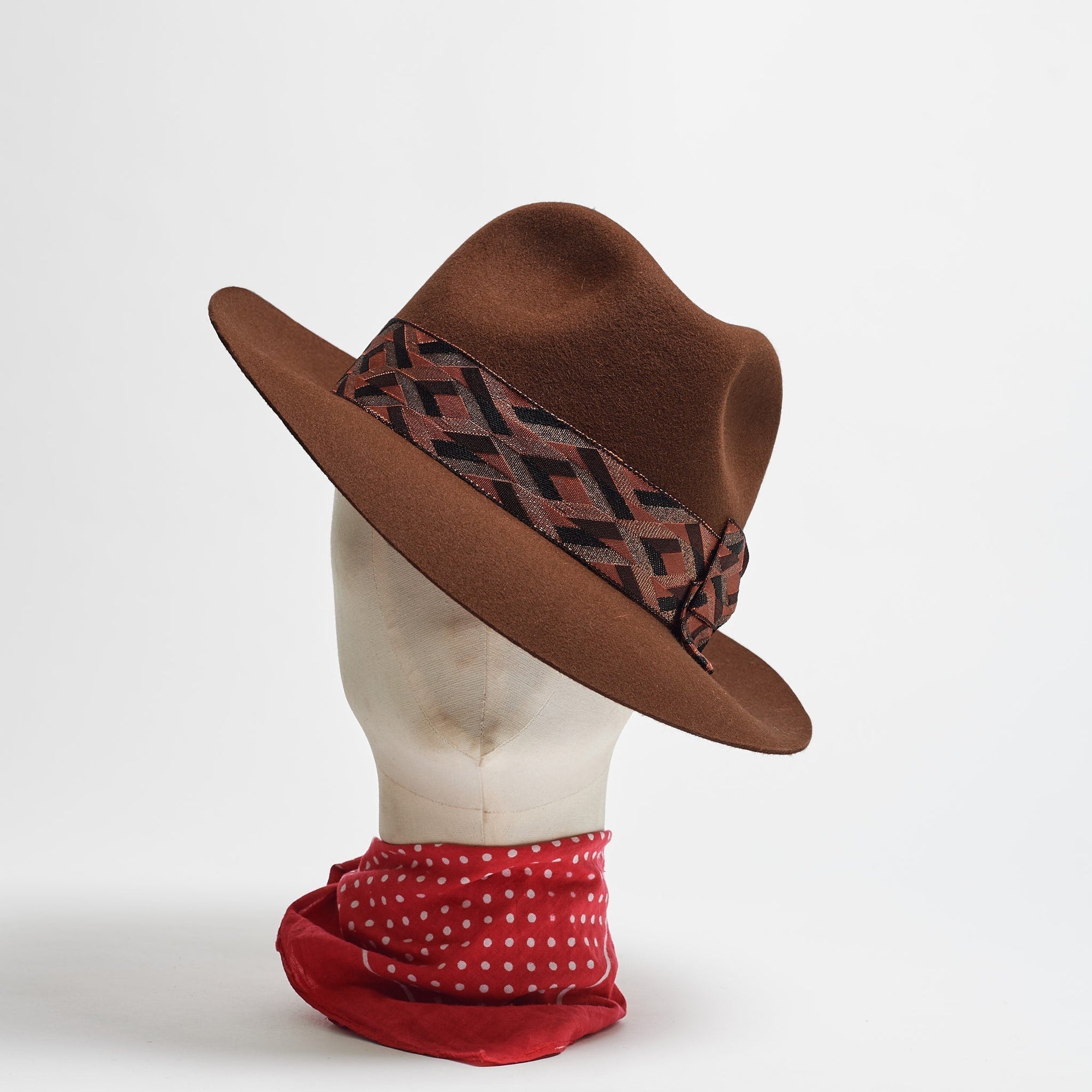 FEDORA - RUM BARREL - SIZE M - SPECIAL RIBBON-hats-A Child Of The Jago