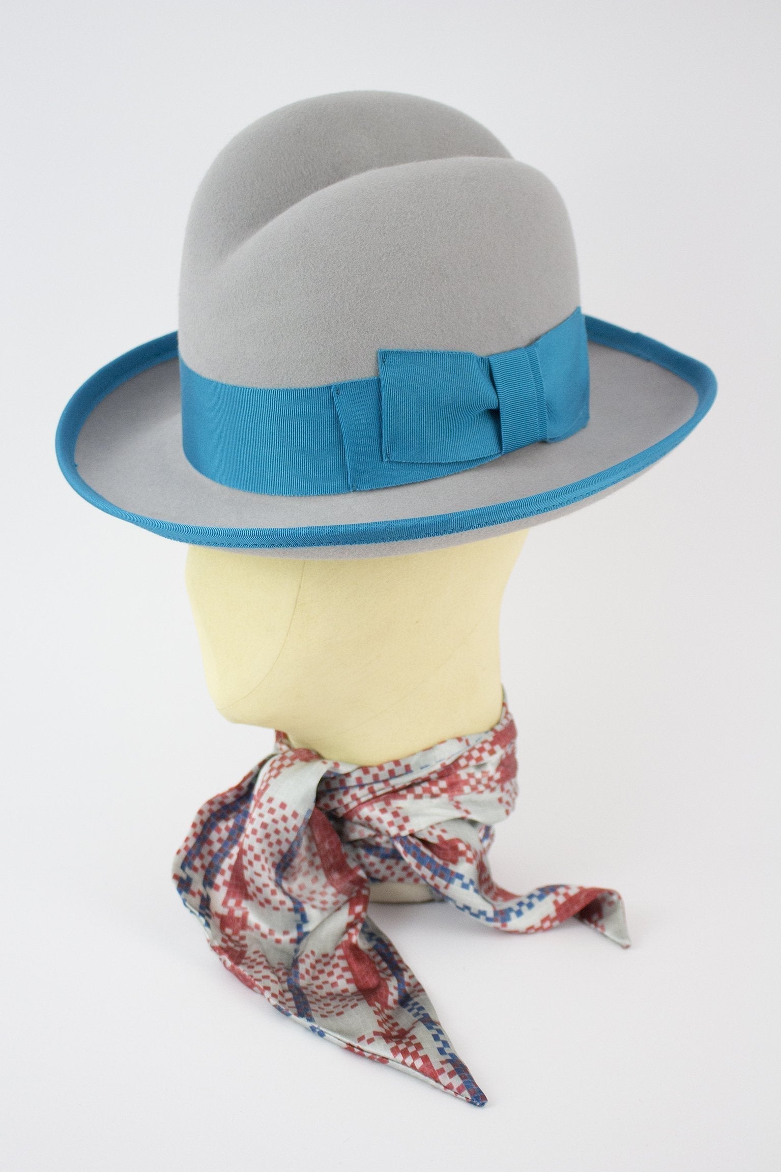 FLASH TIPPER - GUN SMOKE W/ MULTI RIBBON-hats-A Child Of The Jago