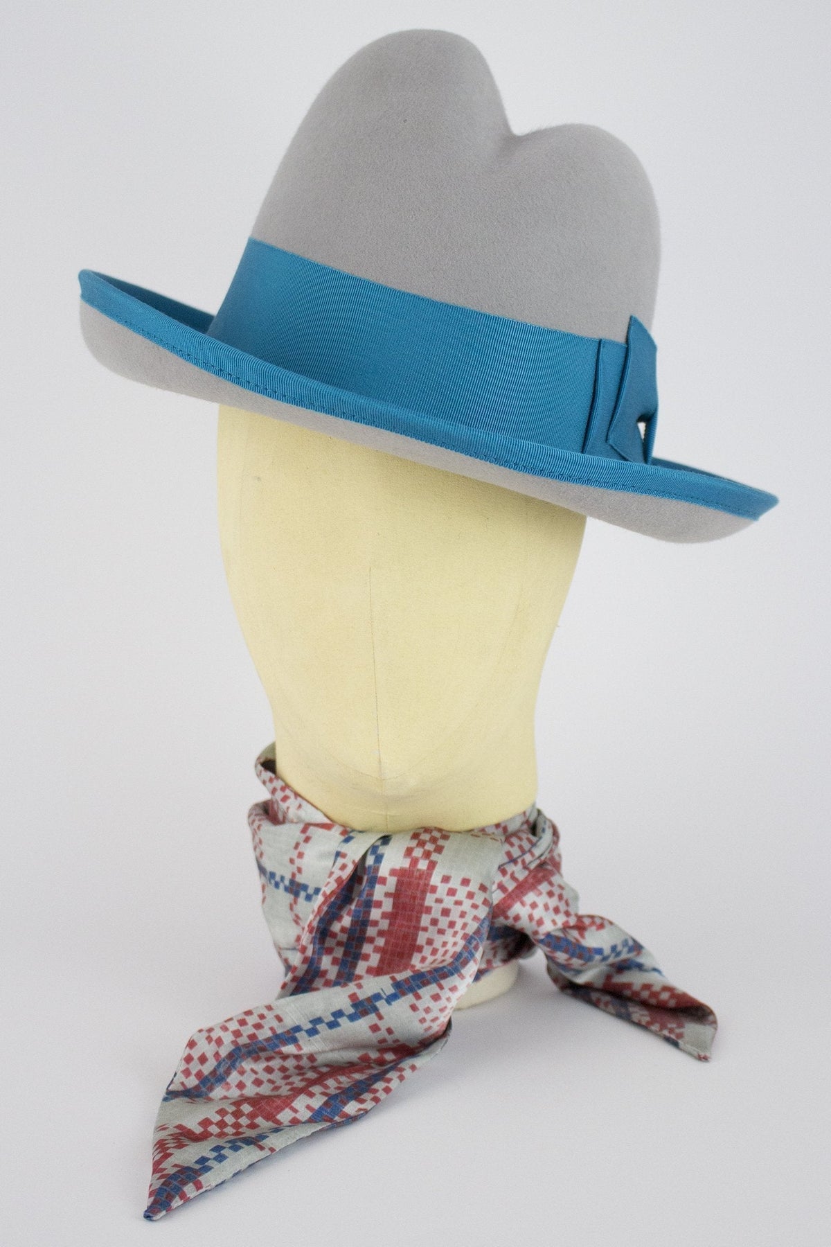 FLASH TIPPER - GUN SMOKE W/ MULTI RIBBON-hats-A Child Of The Jago