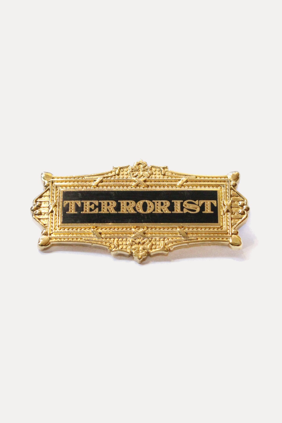 FRAMED TERRORIST PIN - BLACK-accessories-A Child Of The Jago