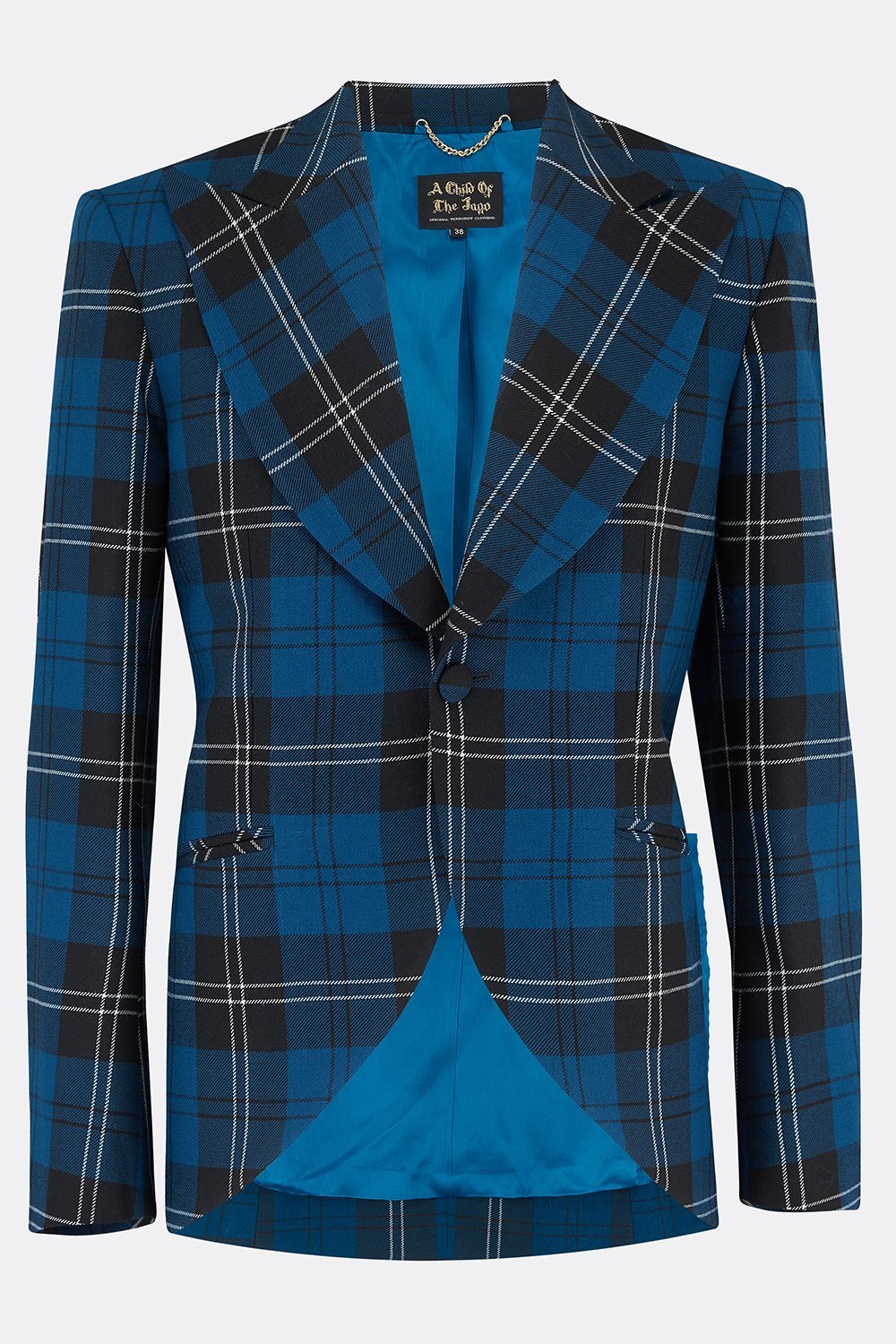 LEYBOURNE JACKET IN BLUE CHECK (made to order)-menswear-A Child Of The Jago