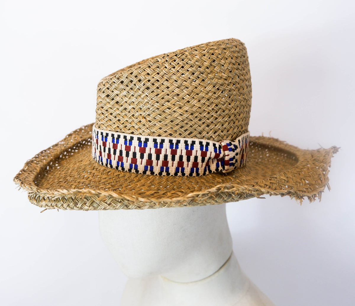 STRAW HIGHWAYMAN - CREAM AZTEC BAND-hats-A Child Of The Jago
