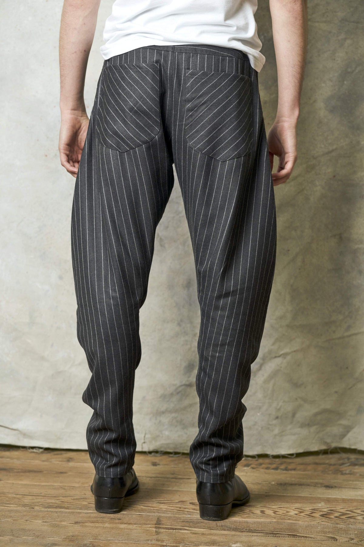 APACHE TROUSERS - GREY STRIPE (made to order)-A Child Of The Jago