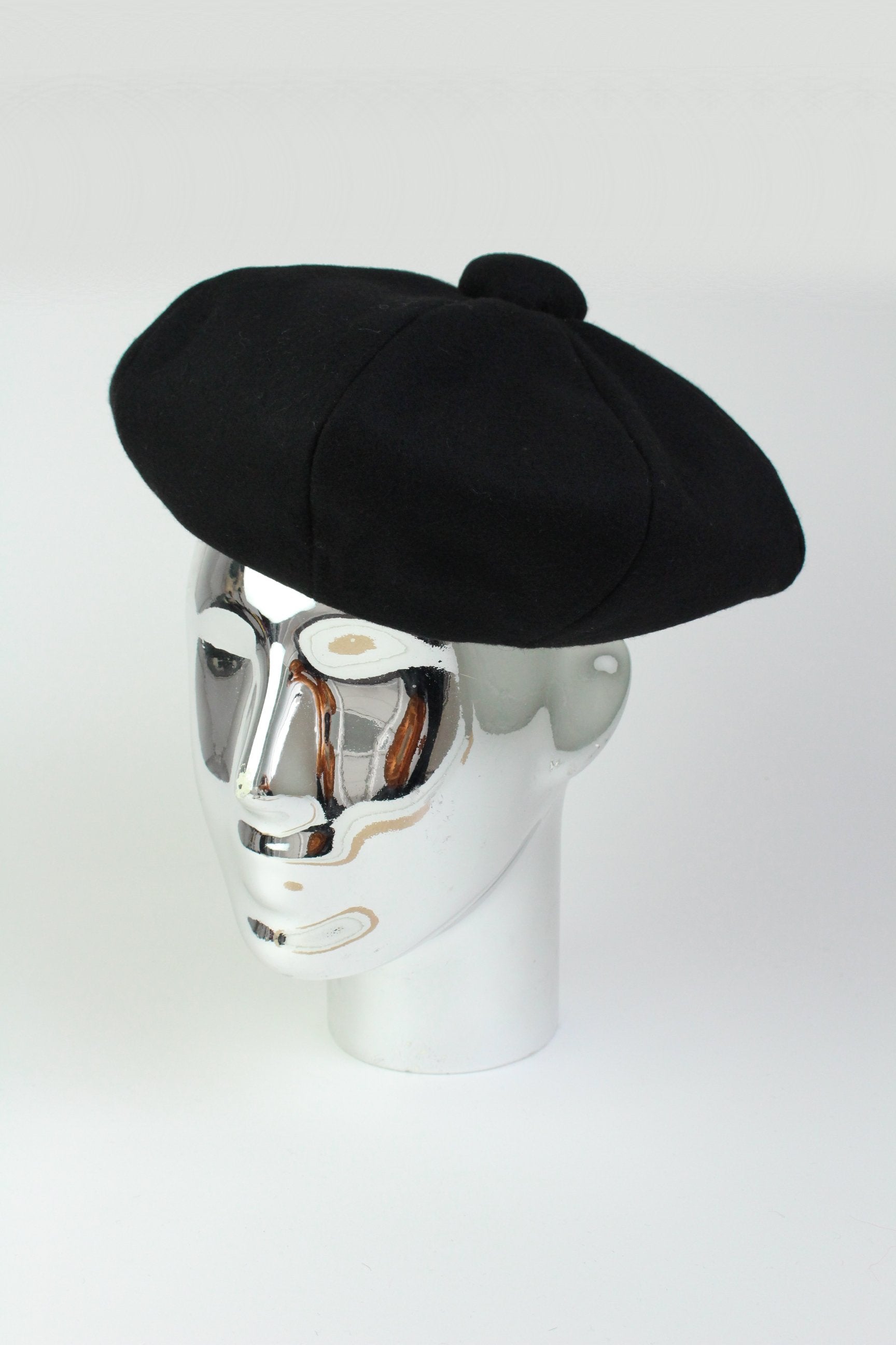 BERET IN BLACK MELTON-hats-A Child Of The Jago