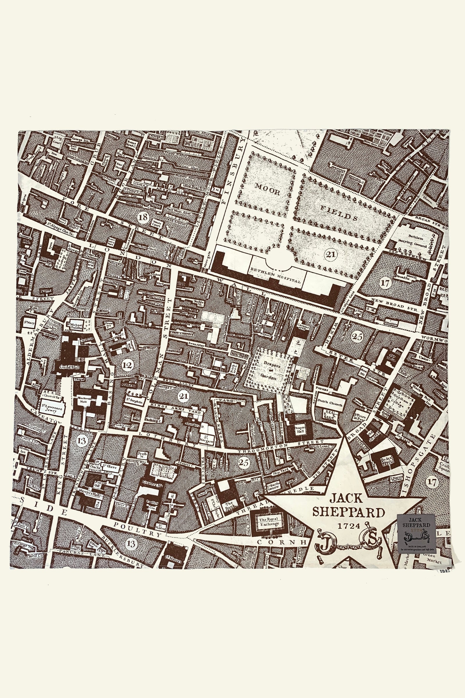 BOUNDARY SCARF IN BROWN COTTON CLOTH-accessories-A Child Of The Jago