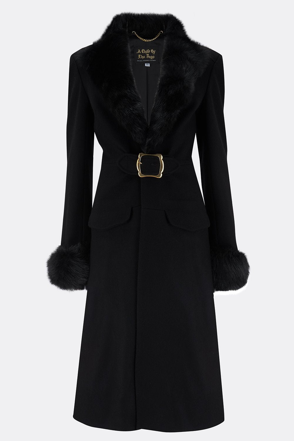 CUTPURSE COAT IN BLACK WOOL (made to order)-womenswear-A Child Of The Jago