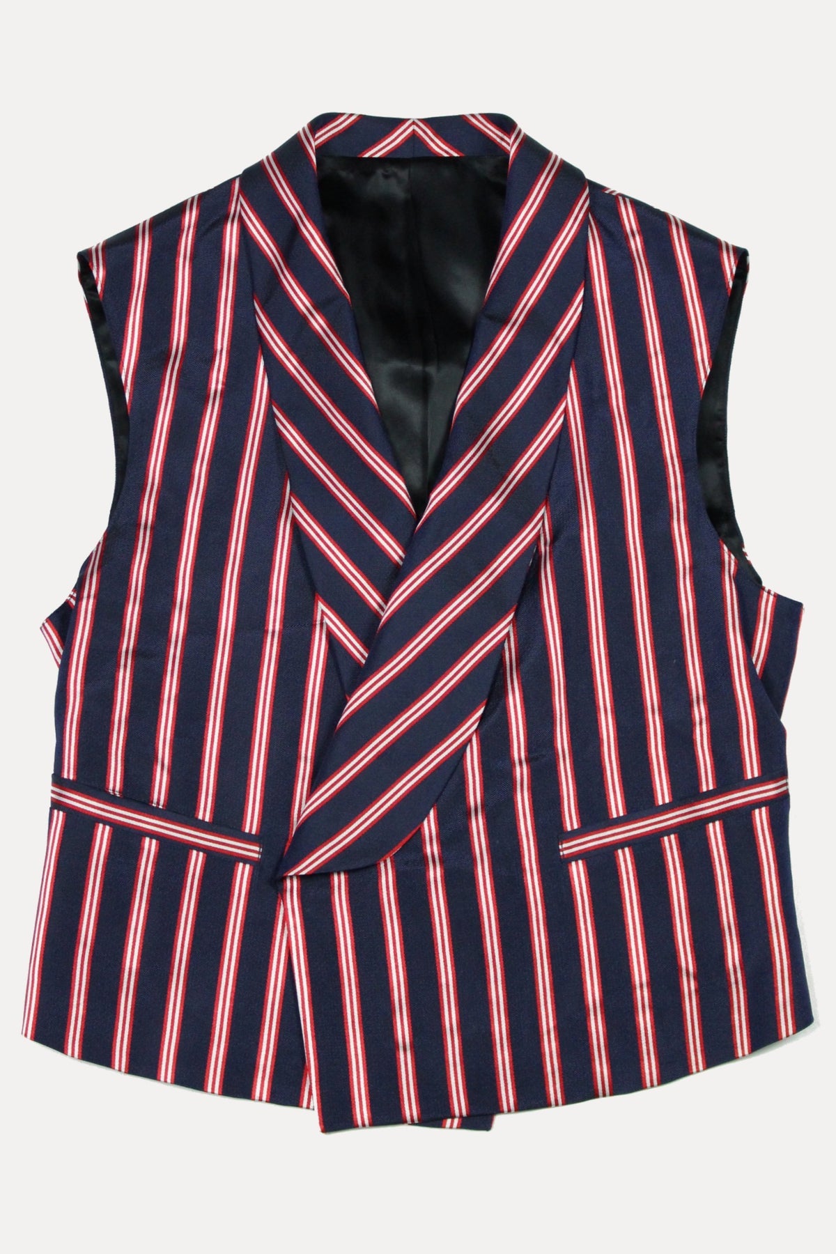 DILLINGER SILK WAISTCOAT IN NAVY ROCHESTER (made to order)-menswear-A Child Of The Jago