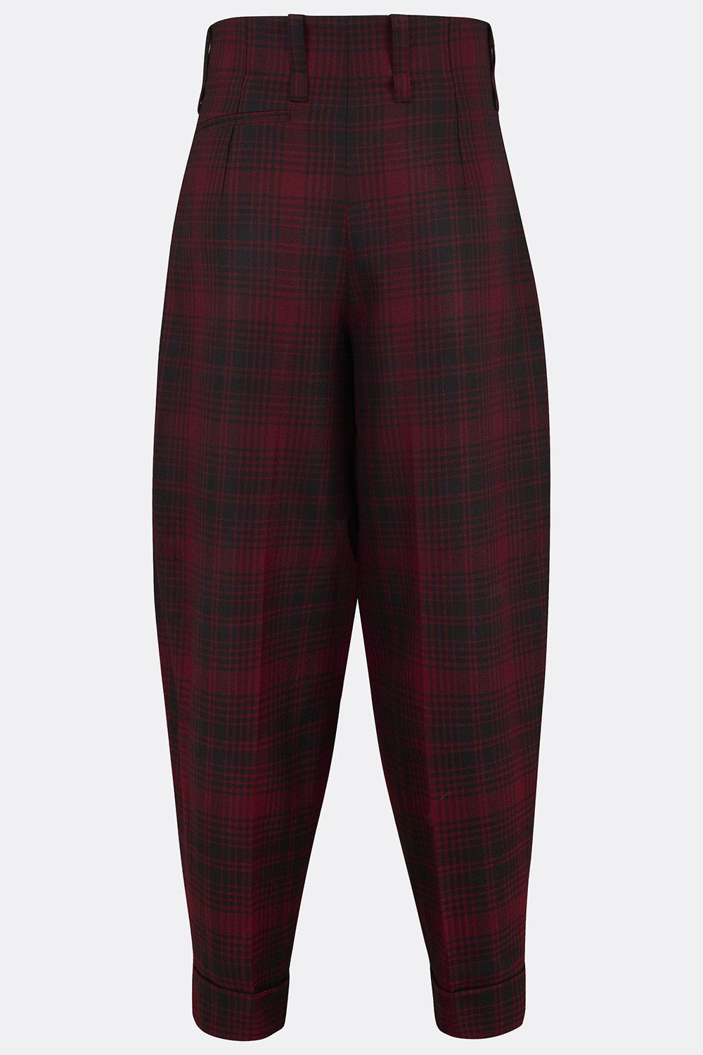 DILLINGER TROUSERS IN RED AND BLACK CHECK-menswear-A Child Of The Jago