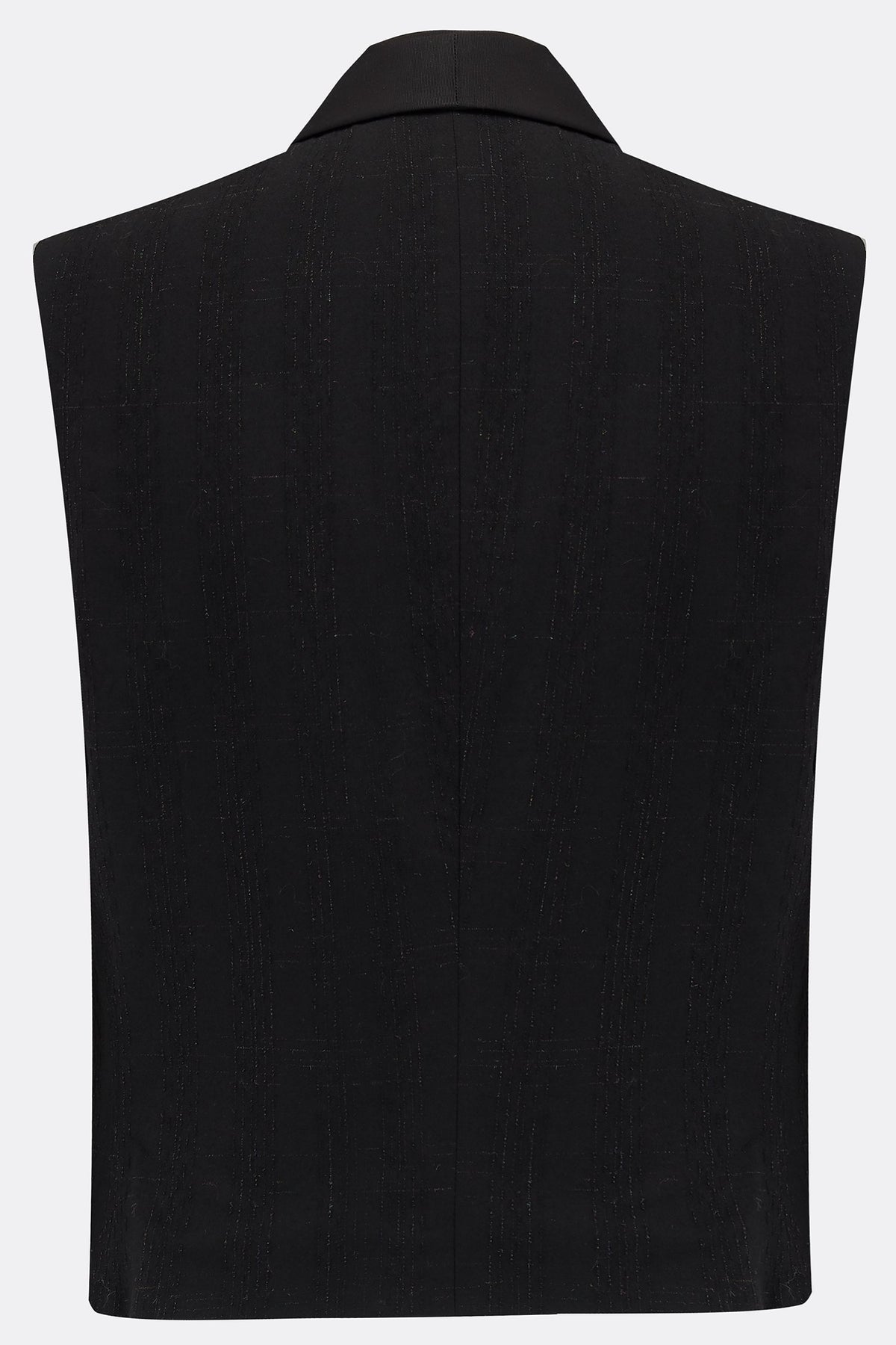 DILLINGER WAISTCOAT IN BLACK WOOL-menswear-A Child Of The Jago