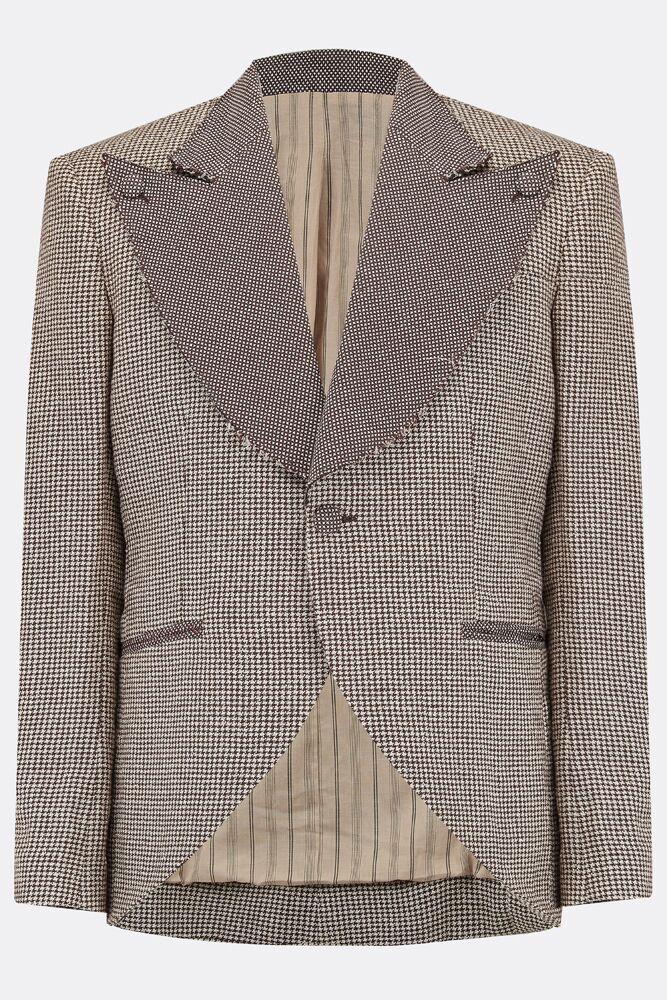 LEYBOURNE JACKET IN BROWN HOUNDSTOOTH-menswear-A Child Of The Jago
