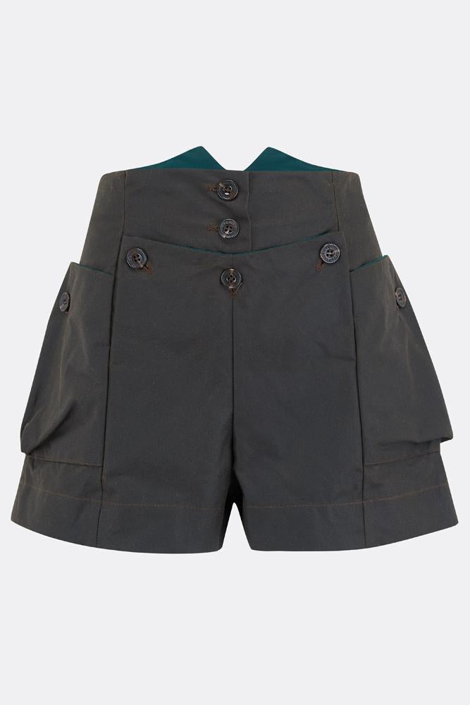MAGWITCH SHORTS IN OLIVE-womenswear-A Child Of The Jago