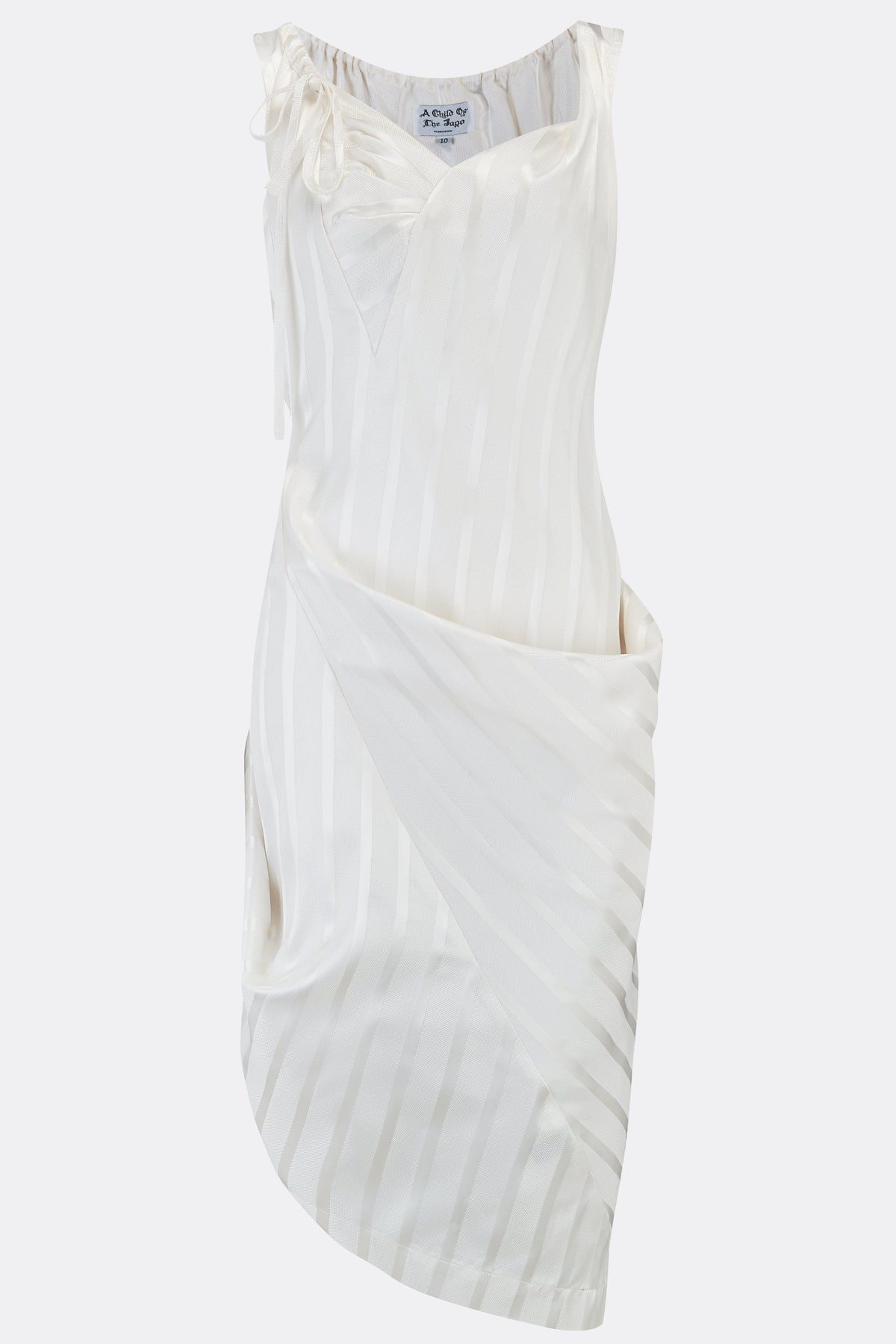 ROCHESTER SWAG DRESS WHITE- made to order-womenswear-A Child Of The Jago