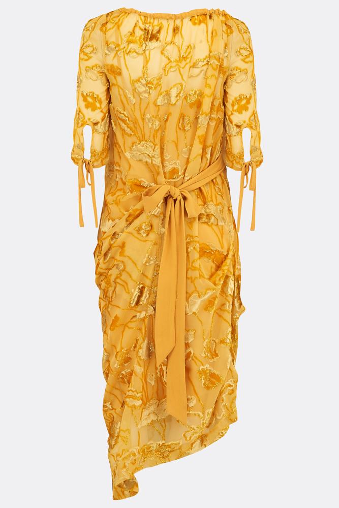 SAFFRON SILK DRESS-womenswear-A Child Of The Jago