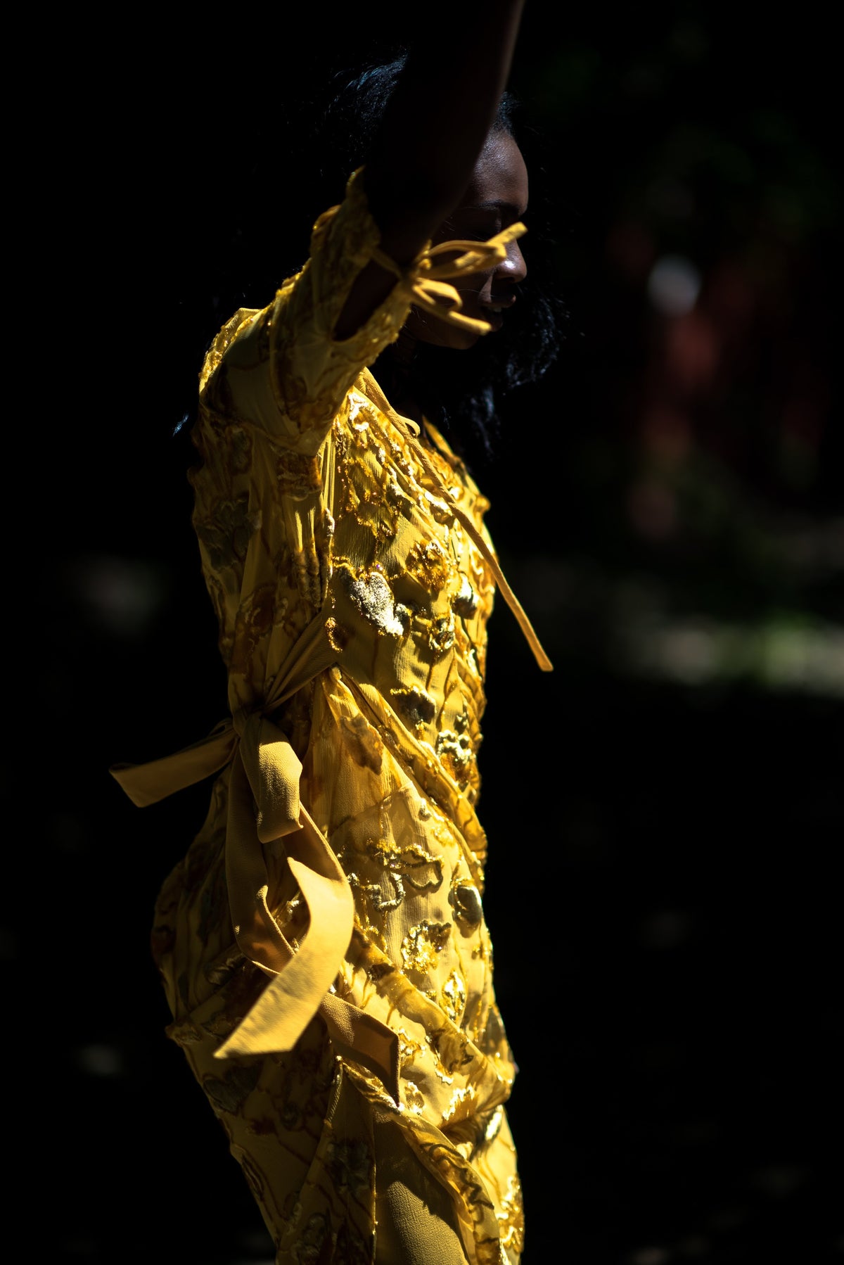 SAFFRON SILK DRESS-womenswear-A Child Of The Jago
