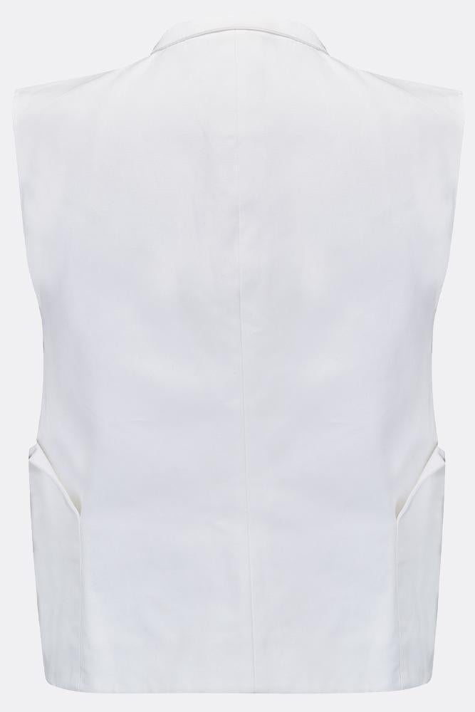 SEA DOG WAISTCOAT IN WHITE COTTON-menswear-A Child Of The Jago