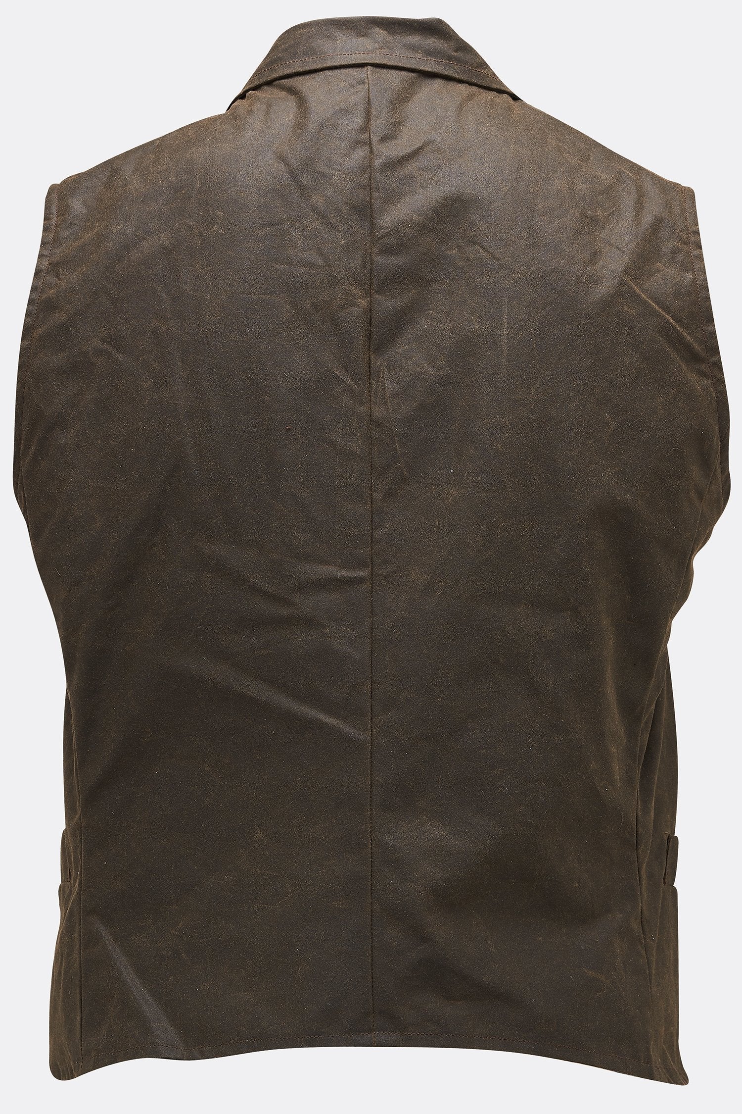SHEPPARD WAISTCOAT IN OLIVE WAXED COTTON-menswear-A Child Of The Jago