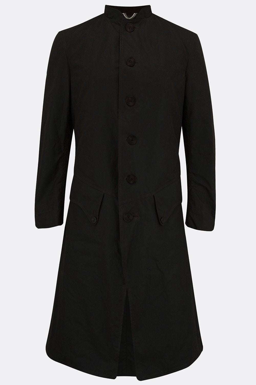 TEACH COAT IN BLACK WAXED COTTON-menswear-A Child Of The Jago