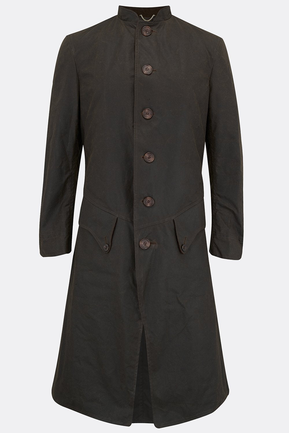 TEACH COAT IN OLIVE WAXED COTTON-menswear-A Child Of The Jago