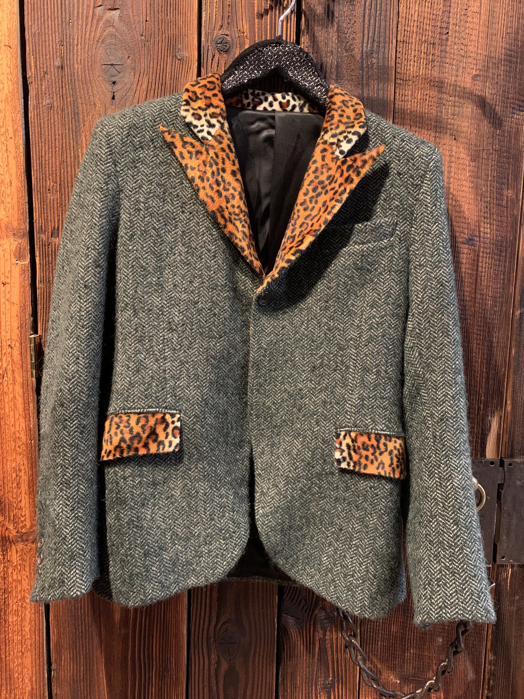 THREE PENNY JACKET - TWEED AND LEOPARD (made to order)-A Child Of The Jago