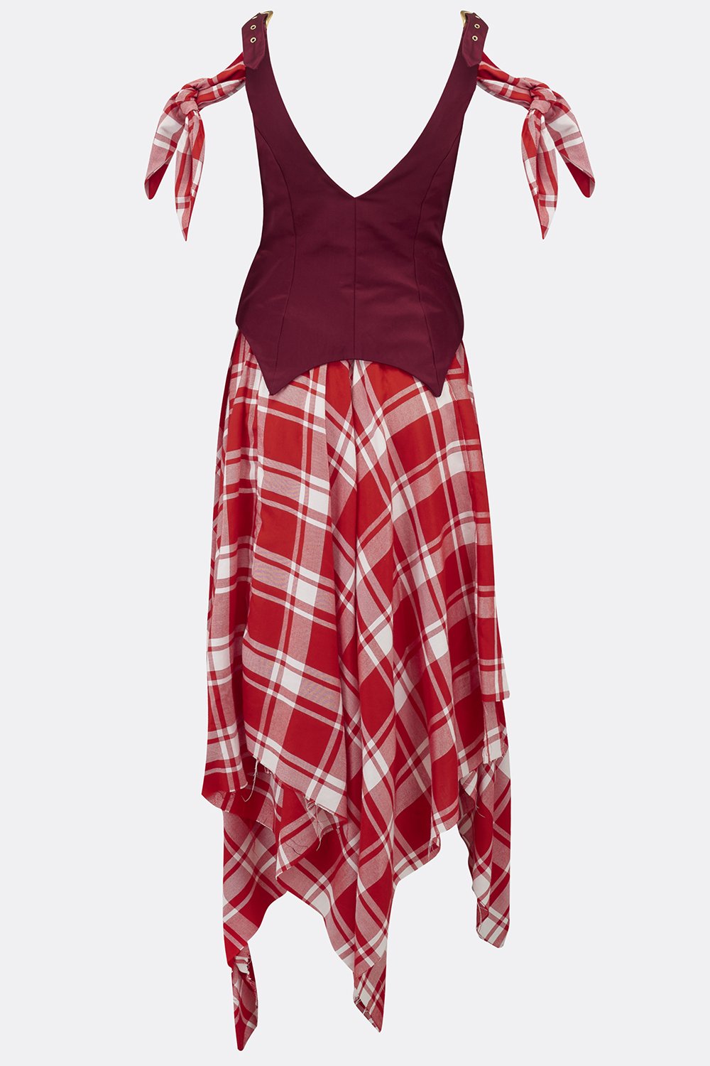 TORTUGA DRESS IN RED CHECK-womenswear-A Child Of The Jago
