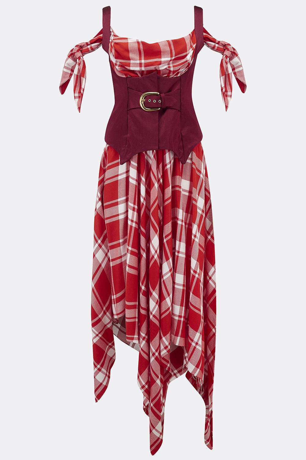 TORTUGA DRESS IN RED CHECK-womenswear-A Child Of The Jago