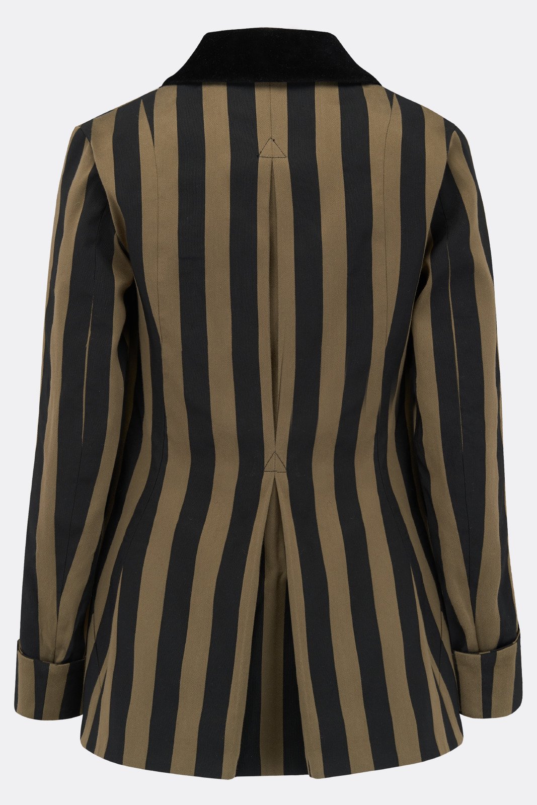 VESTA JACKET IN OLIVE AND BLACK STRIPE-womenswear-A Child Of The Jago
