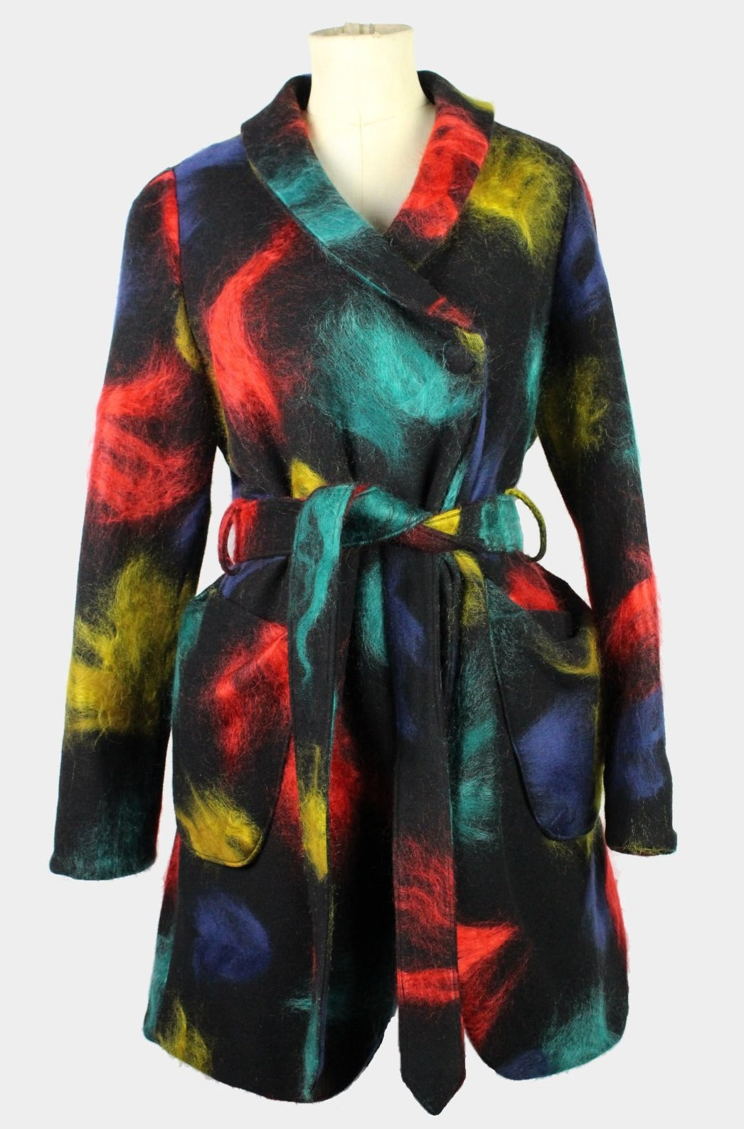WOMEN'S BOB TROTTER COAT BLACK WITH CONTRASTS-womenswear-A Child Of The Jago